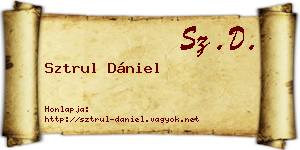 Sztrul Dániel névjegykártya